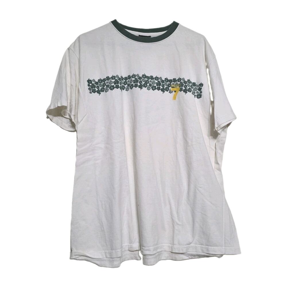Vtg 90s Y2K Tommy Hilfiger Hawaiian Graphic T-Shirt Size L Large Surfer Skater